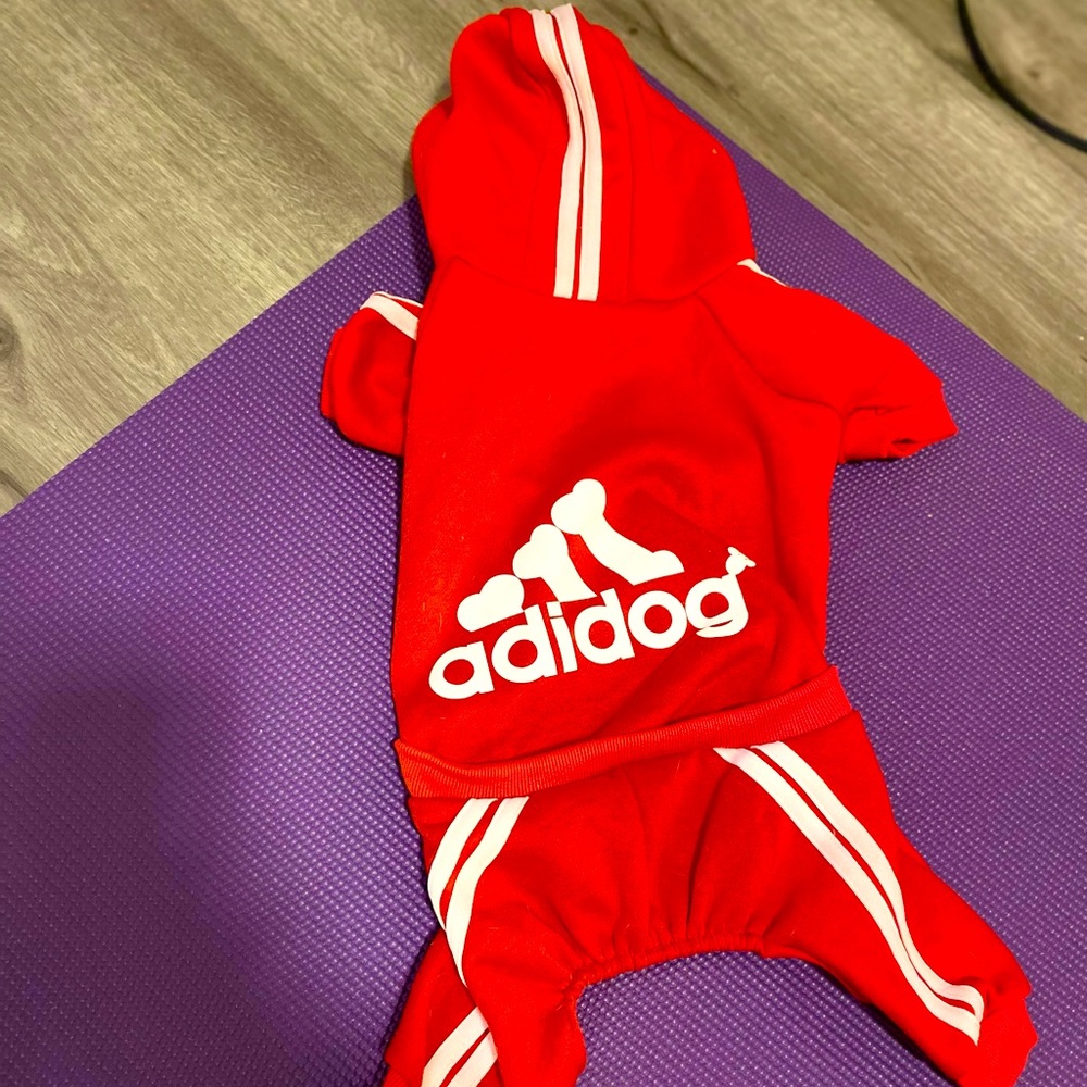 Scheppend Original Adidog Pet Clothes for Dog Cat Puppy Hoodies (Gently Used)